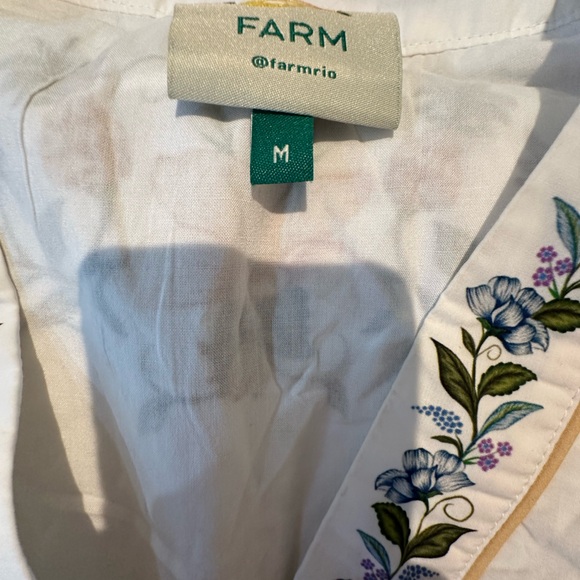 Farm Rio Sweet Bloom Dreamscape Cotton Shirtdress - Picture 9 of 15